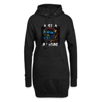 L’Afrique, ma maison 4 - Sweat-shirt à capuche long Femme - noir - Devant