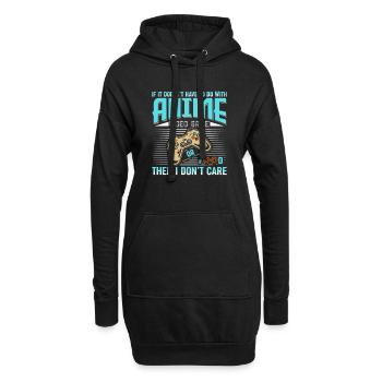 Lustige Anime-Videospiele oder Food-Videospiele - Hoodie-Kleid - Schwarz - Vorne