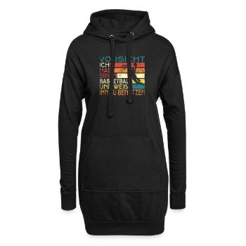 Basketball Geschenkidee Sport Design - Hoodie-Kleid - Schwarz - Vorne