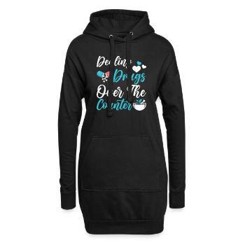 pharmacien médicaments médicaments cadeau du pharmacien - Sweat-shirt à capuche long Femme - noir - Devant