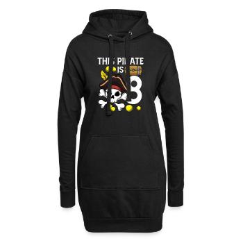 Squelette Ce pirate est 8ème anniversaire de pirate - Sweat-shirt à capuche long Femme - noir - Devant