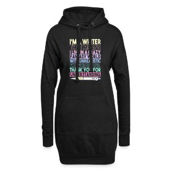 Auteur de livres Romancier | Je suis un écrivain - Sweat-shirt à capuche long Femme - noir - Devant