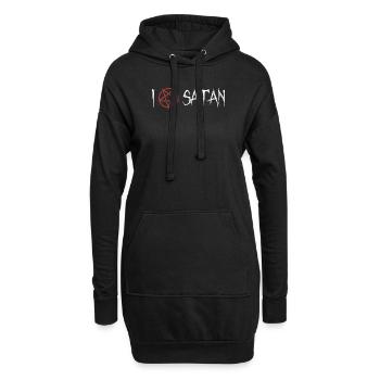Ich Liebe Satan Pentagramm - Hoodie-Kleid - Schwarz - Vorne