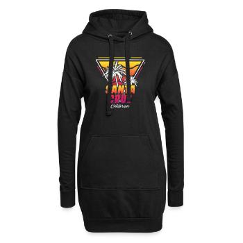 Santa Cruz California Summer Sun Palms Strand - Hoodie-Kleid - Schwarz - Vorne