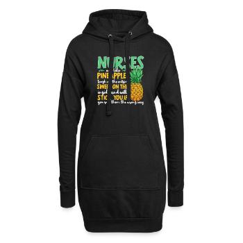 Krankenschwestern sind wie Ananas Krankenschwester - Hoodie-Kleid - Schwarz - Vorne