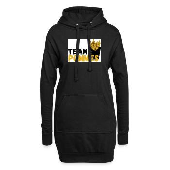 Team Pommes Team Fritten Kartoffel Pommesliebe - Hoodie-Kleid - Schwarz - Vorne