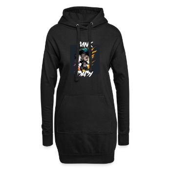 Style graffiti - Cool Punk Baby 5 - Sweat-shirt à capuche long Femme - noir - Devant