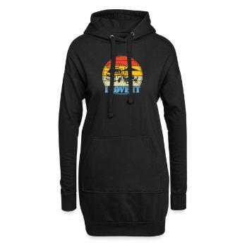 Camper Gift Idea Camping - Sweat-shirt à capuche long Femme - noir - Devant