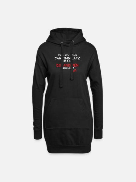Camper Geschenkidee Camping - Hoodie-Kleid - Schwarz