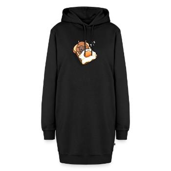 Capybara - Hoodie-Kleid - Schwarz - Vorne