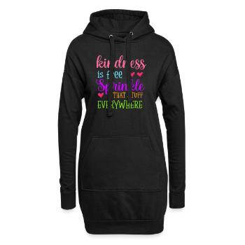 La gentillesse est gratuite, saupoudrez ce truc partout - Sweat-shirt à capuche long Femme - noir - Devant