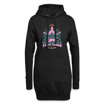 Inspirez Exhale Yoga Vibes en disant - Sweat-shirt à capuche long Femme - noir - Devant