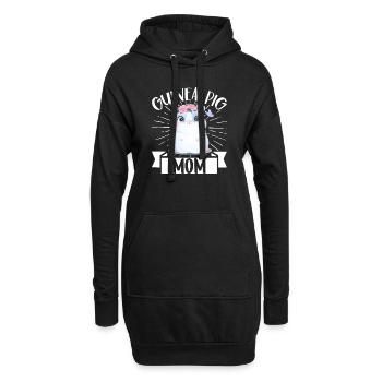 Meerschweinchen Mama Mutter Meerschweinchen Liebha - Hoodie-Kleid - Schwarz - Vorne