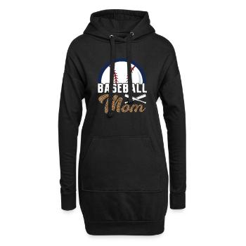 Baseball Mom Mutter Baseballspieler Muttertag - Hoodie-Kleid - Schwarz - Vorne