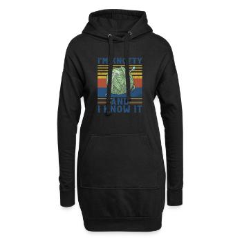 Garnsammlung Quilter Stricken Häkeln Lebensstil - Hoodie-Kleid - Schwarz - Vorne