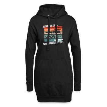 Camper Gift Idea Camping - Sweat-shirt à capuche long Femme - noir - Devant