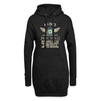 Abitur 2 erreurs n’écoute pas et autre chose - Sweat-shirt à capuche long Femme - noir - Devant