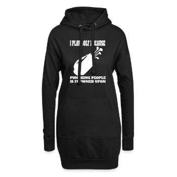 Golf Spruch Golfspielerin Golfball Golfschläger - Hoodie-Kleid - Schwarz - Vorne