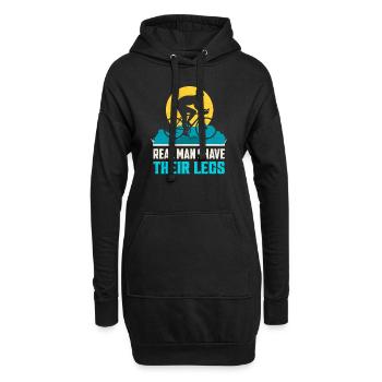 Real Man Shave Their Legs Biking Cycling - Hoodie-Kleid - Schwarz - Vorne
