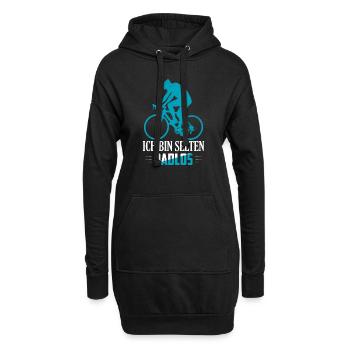 Ich bin selten Radlos Radsport Fahrrad - Hoodie-Kleid - Schwarz - Vorne