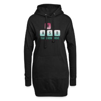 C’est ainsi que je déplace les touches de l’ordinateur du clavier en disant - Sweat-shirt à capuche long Femme - noir - Devant