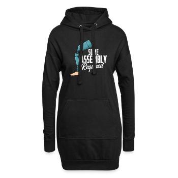 Etwas Montage erforderlich Beinprothese - Hoodie-Kleid - Schwarz - Vorne