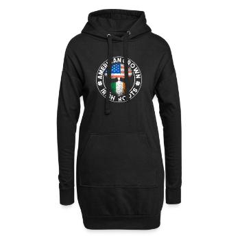 Racines irlandaises cultivées aux États-Unis Irlande - Sweat-shirt à capuche long Femme - noir - Devant