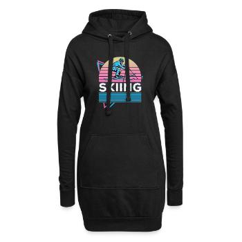 Sportbekleidung Skifahrer Ski Lifestyle Winter Ges - Hoodie-Kleid - Schwarz - Vorne
