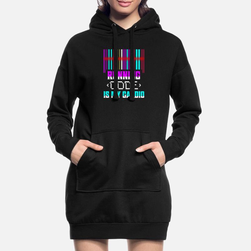 Running Code Is My Cardio Programmer Coding Hoodie-Kleid