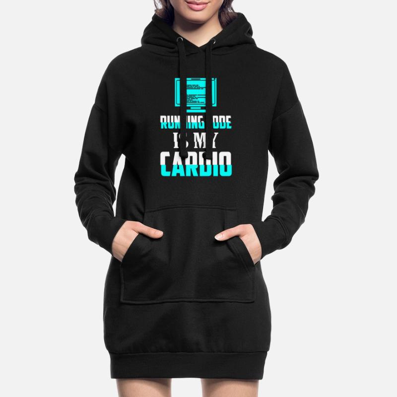 Running Code Is My Cardio Coding Software Hoodie-Kleid