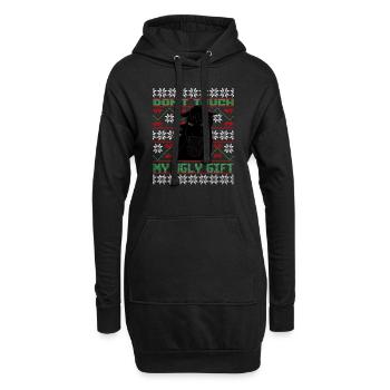 Dont Touch Ugly Rappe Pferd Rider Winter - Hoodie-Kleid - Schwarz - Vorne