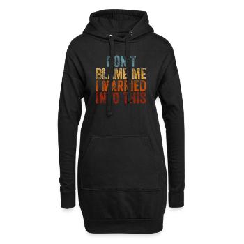 Ne me blâmez pas, je me suis marié dans ce drôle vintage - Sweat-shirt à capuche long Femme - noir - Devant