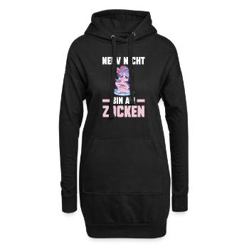 Nerv Nicht Bin Am Zocken Einhorn Gamer - Hoodie-Kleid - Schwarz - Vorne