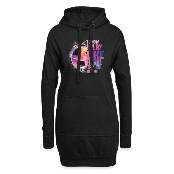 Ich weiß, dass ich wie ein Mädchen spiele, das versucht, lustig zu bleiben - Hoodie-Kleid - Schwarz - Vorne