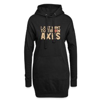 Lancer une hache - Sweat-shirt à capuche long Femme - noir - Devant
