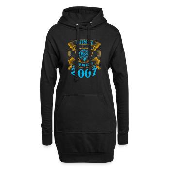 Génial depuis 2007. Angel, l’anniversaire du pêcheur - Sweat-shirt à capuche long Femme - noir - Devant