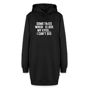 ICH KANN SARKASTISCH NICHT SEHEN - Hoodie-Kleid - Schwarz - Vorne