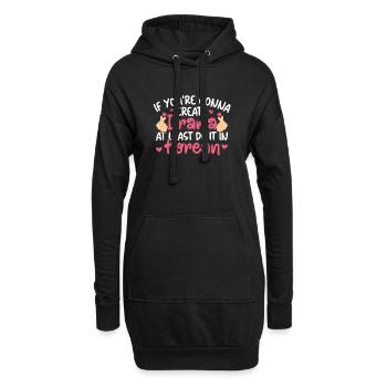 K-Drama - Hoodie-Kleid - Schwarz - Vorne