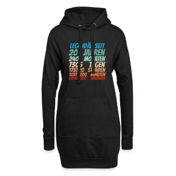 Legendär seit 20 Jahre alt 20. Geburtstag Frauen - Hoodie-Kleid - Schwarz - Vorne