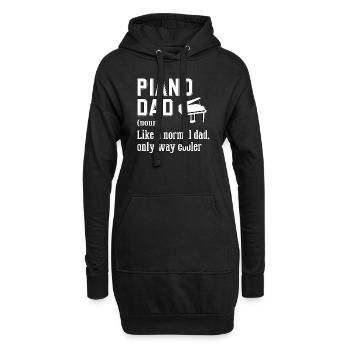 Pianiste Pianiste Piano - Sweat-shirt à capuche long Femme - noir - Devant