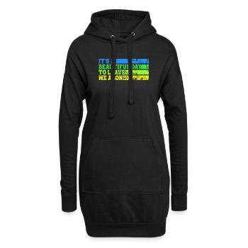 Belle journée pour me laisser tranquille Forme comportementale - Sweat-shirt à capuche long Femme - noir - Devant