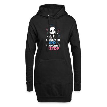 K-Pop Panda - Hoodie Dress - black - Front