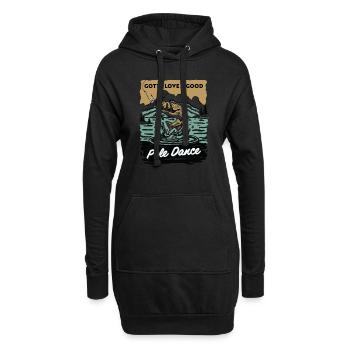Gotta Love A Good Pole Dance, Angelliebhaber - Hoodie-Kleid - Schwarz - Vorne