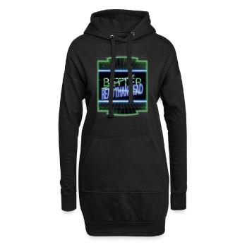 Café Livres Comptables Inspirants - Sweat-shirt à capuche long Femme - noir - Devant