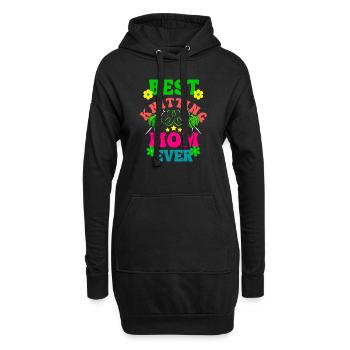 Beste Strickmutter aller Zeiten - Hoodie-Kleid - Schwarz - Vorne