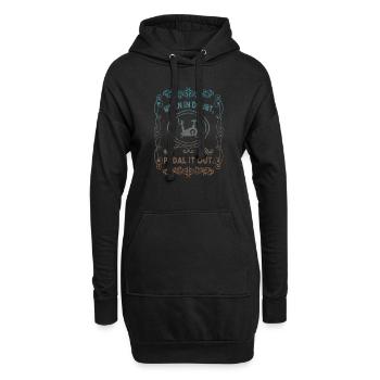 Wenn es zweifelt, treten Sie es aus - Hoodie-Kleid - Schwarz - Vorne