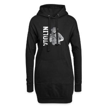 Geige Violine Viola Cello Musiker Instrument - Hoodie-Kleid - Schwarz - Vorne