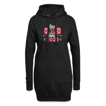 Meilleure épouse depuis 2023 1er anniversaire de mariage - Sweat-shirt à capuche long Femme - noir - Devant