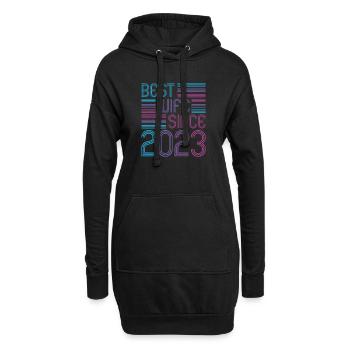 Meilleure épouse depuis 2023 1er anniversaire de mariage - Sweat-shirt à capuche long Femme - noir - Devant