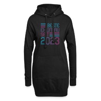 Meilleure épouse depuis 2023 1er anniversaire de mariage - Sweat-shirt à capuche long Femme - noir - Devant
